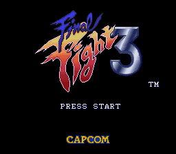 Final Fight 3 Title Screen